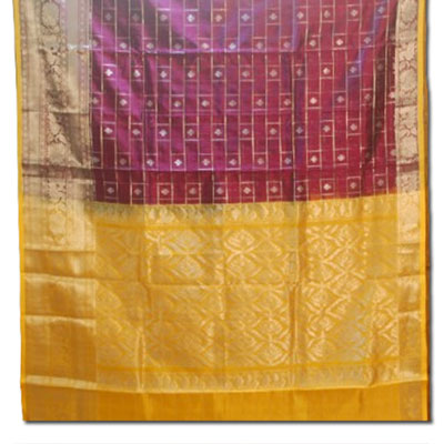 "Pure Venkatagiri Seiko Saree - Majenta  color HSNM-51 - Click here to View more details about this Product